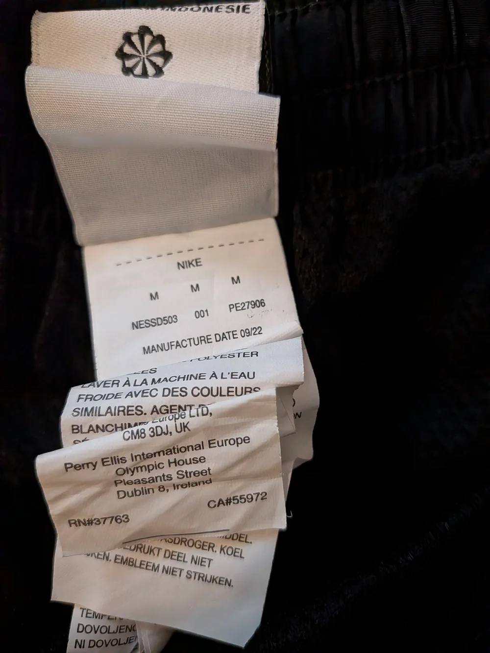 Nike Black Swim Trunks with Pink Logo